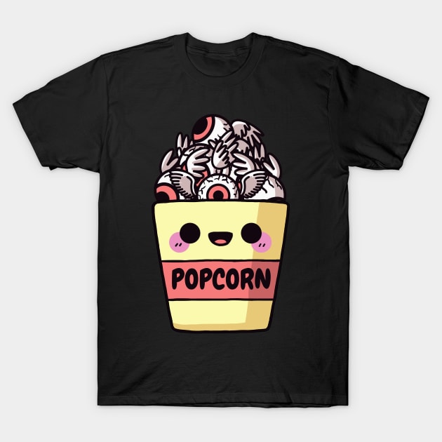 Weirdcore Aesthetic Kawaii Popcorn Winged Eyeball T-Shirt by Alex21
